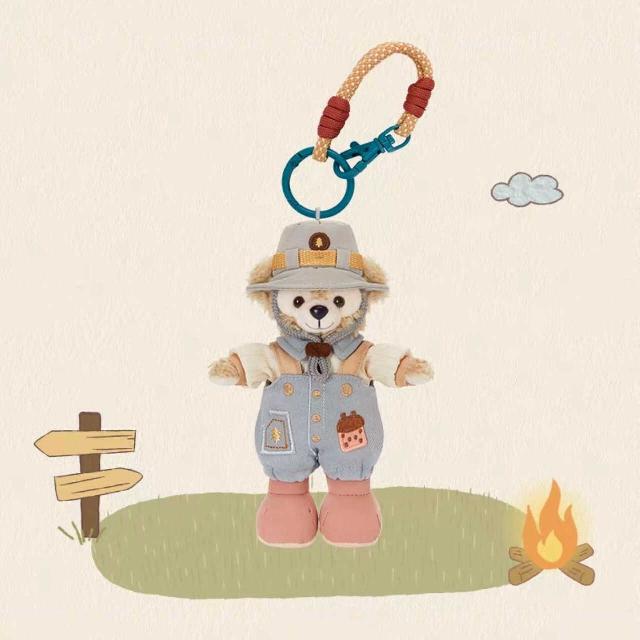 達菲 Duffy 與好友們 小小自然探險家系列 達菲 Duffy 鑰匙圈 吊飾 -上海迪士尼樂園