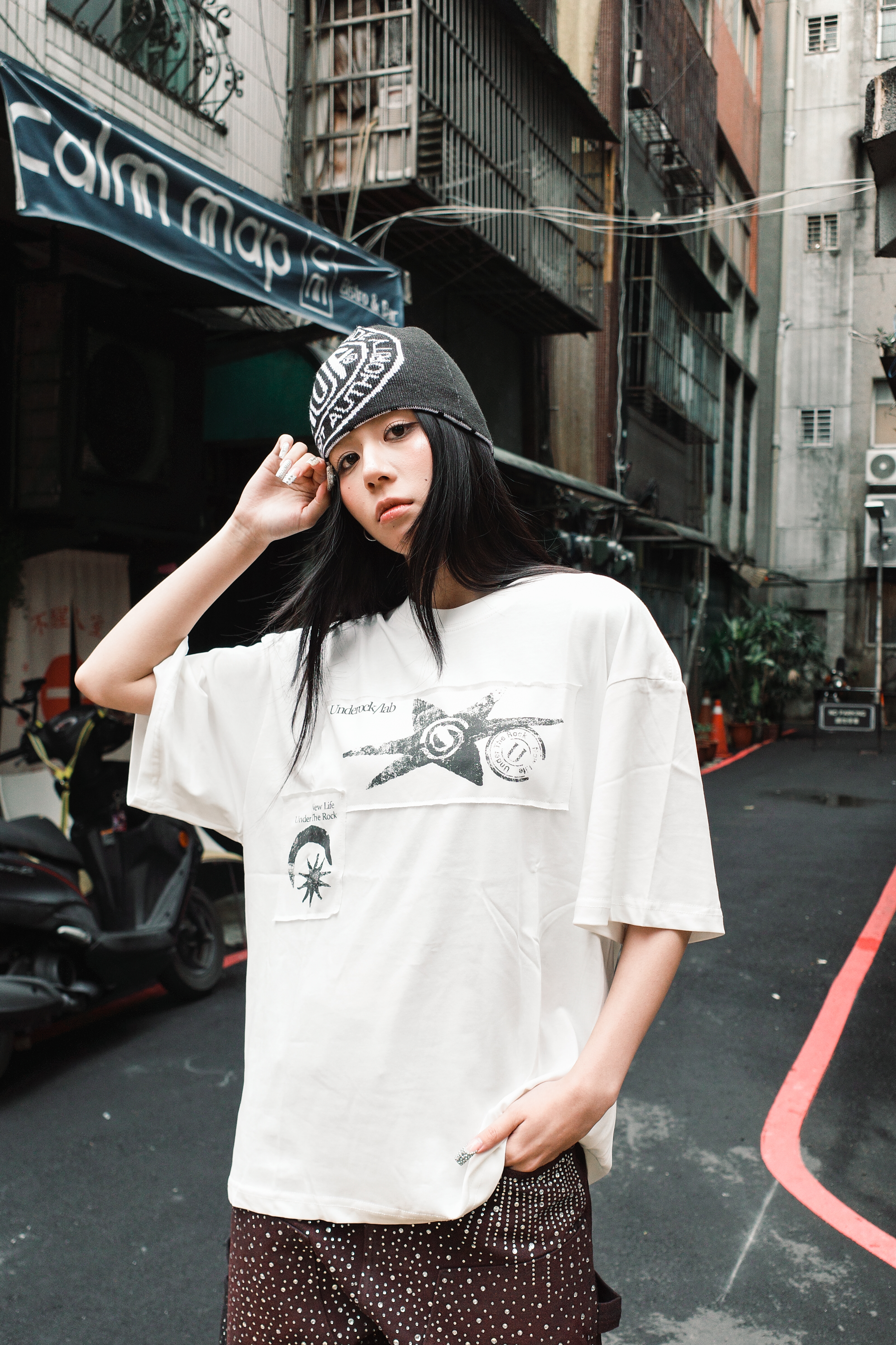 『Always_Good』做舊 補丁 印花 短TEE