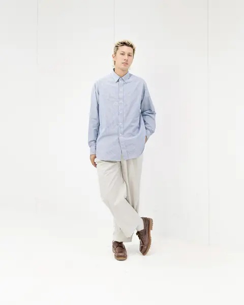 A.PRESSE 2026 REGULAR COLLAR STRIPE SHIRT L/S (26SAP-02-16) - PRE ORDER ITEM (預訂中)