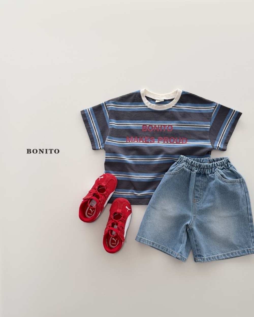 Bonito 刷白百慕達牛仔短褲 / 3色