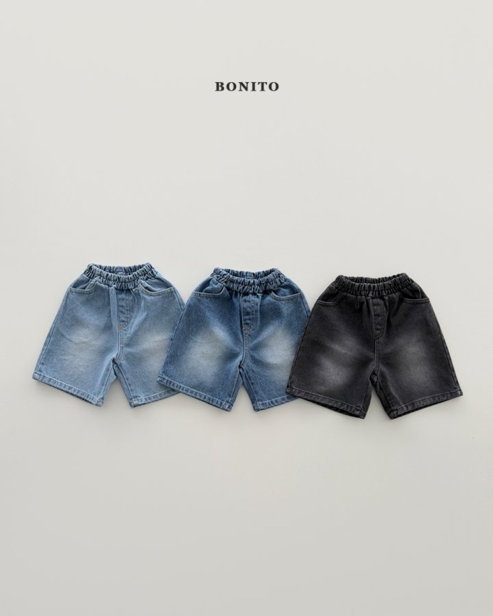 Bonito 刷白百慕達牛仔短褲 / 3色