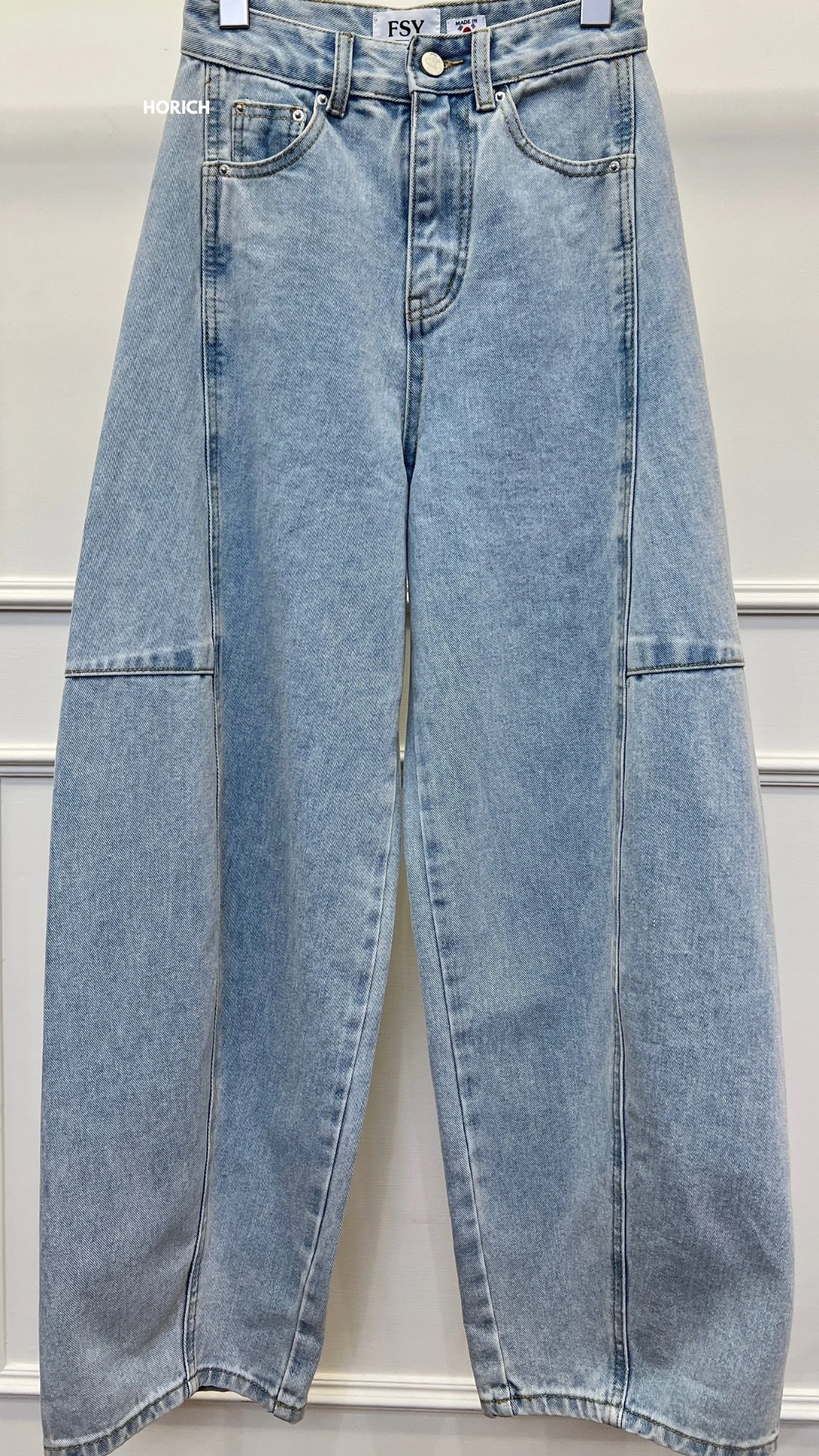 𝗗𝗲𝗰.𝟮𝟯 / 10381-今年必收牛仔寬鬆繭型褲(5色)S-XL / 淺藍