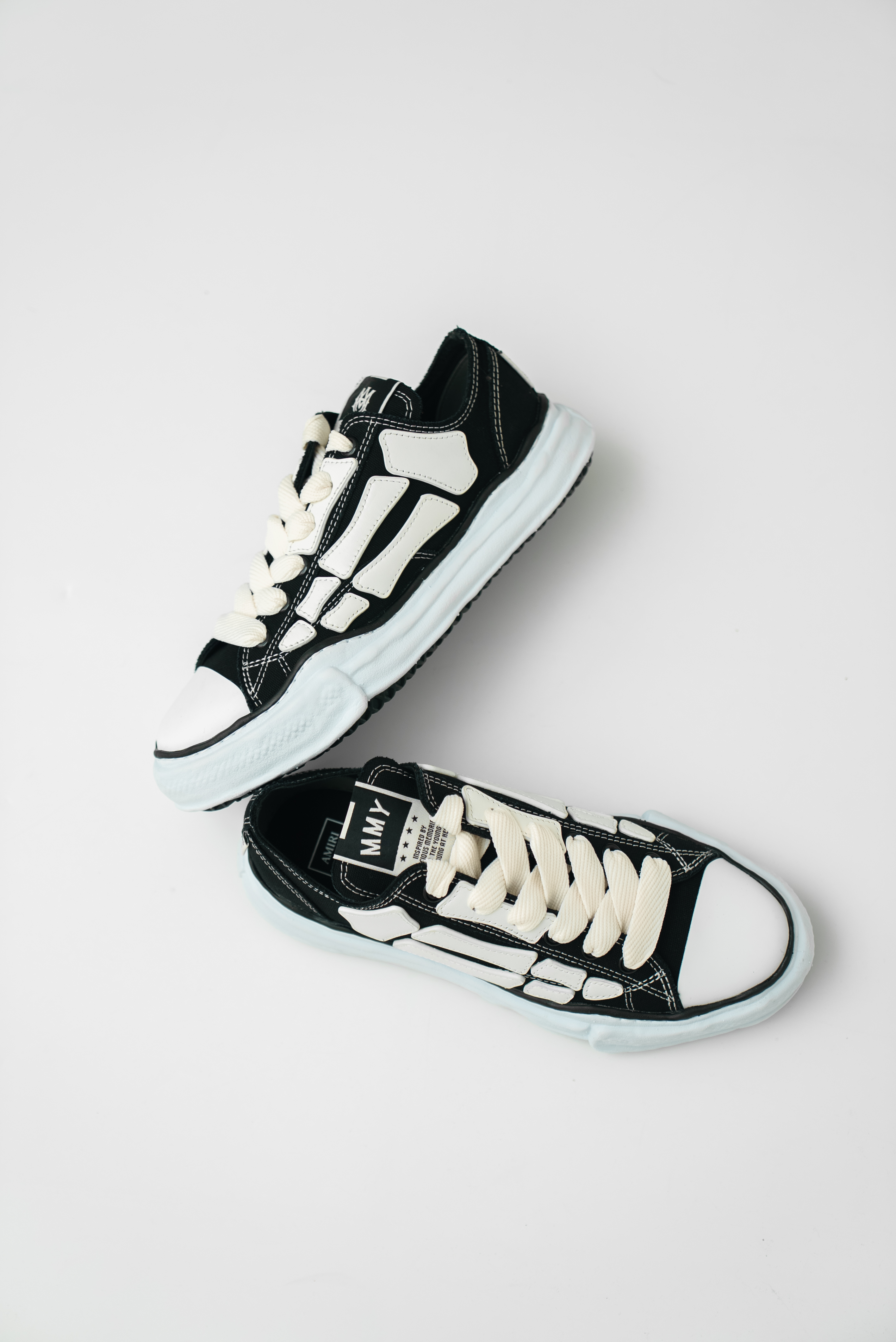 【Focus Store】現貨秒發 AMIRI x Maison Mihara Yasuhiro Skel-Top Low "Black" 骨骼黑色 MMY 溶解鞋 C13FW701