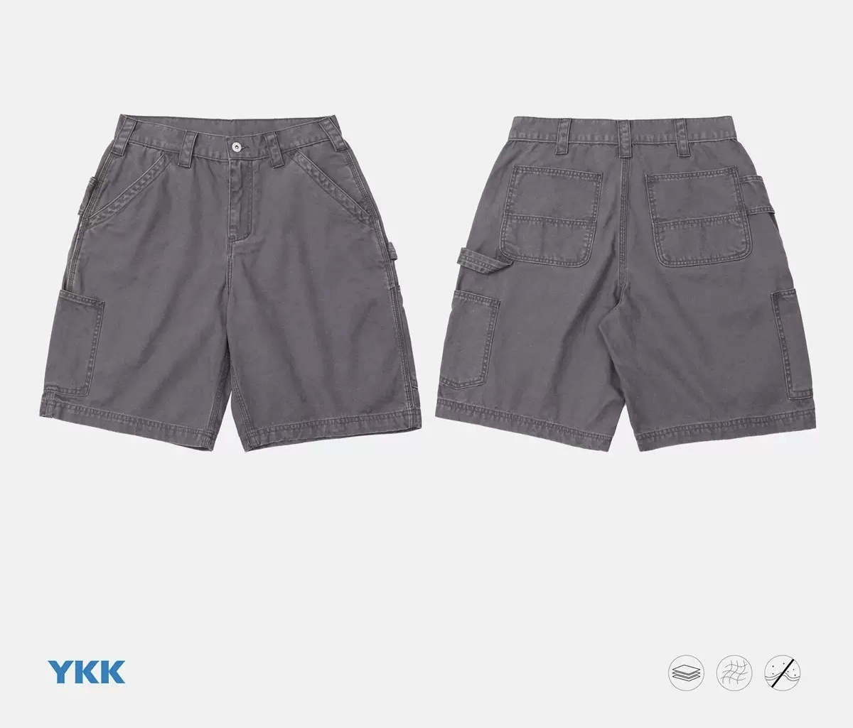 重磅水洗伐木工裝短褲