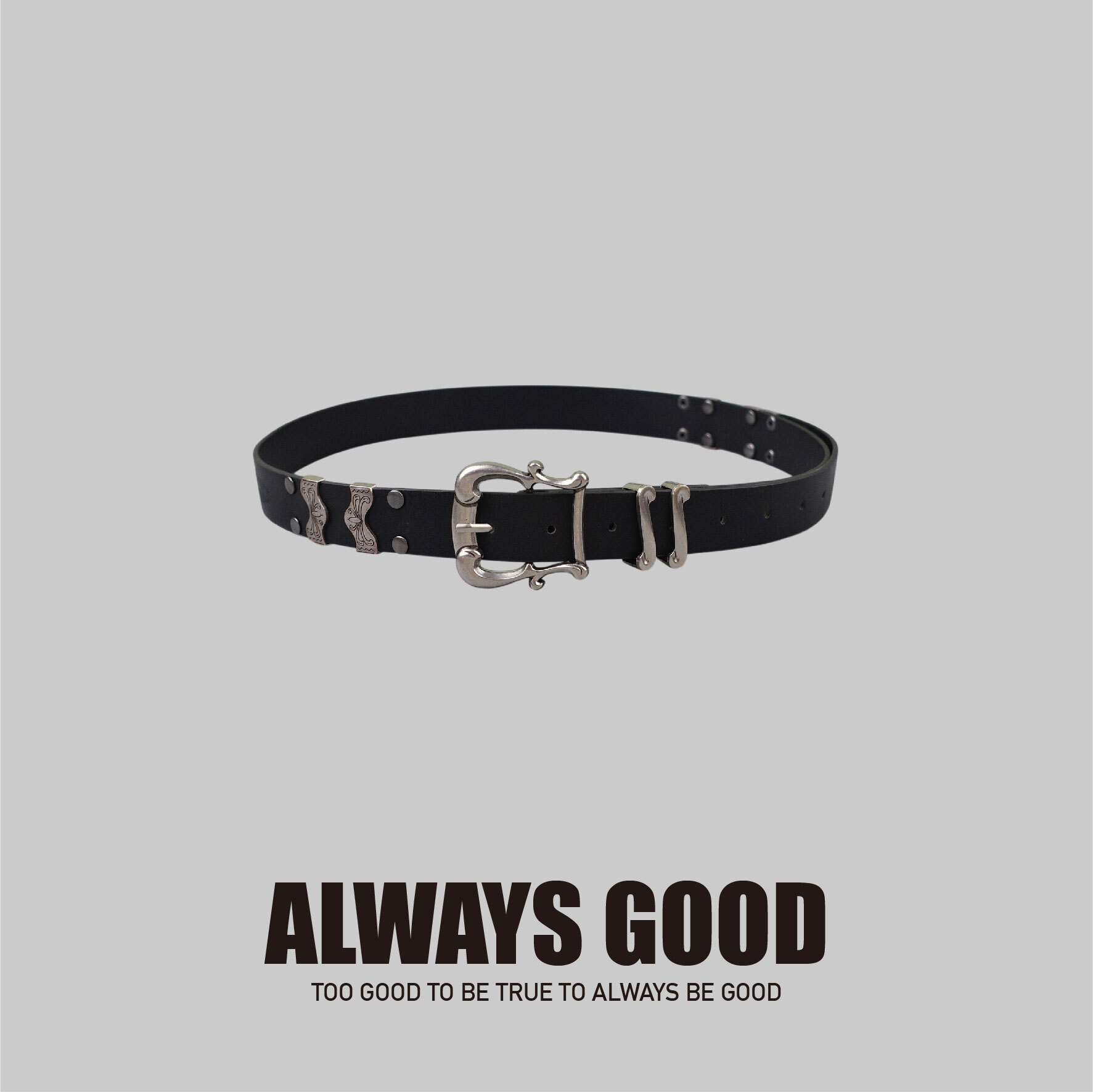 『Always_Good』西部 針扣 鉚釘 皮帶