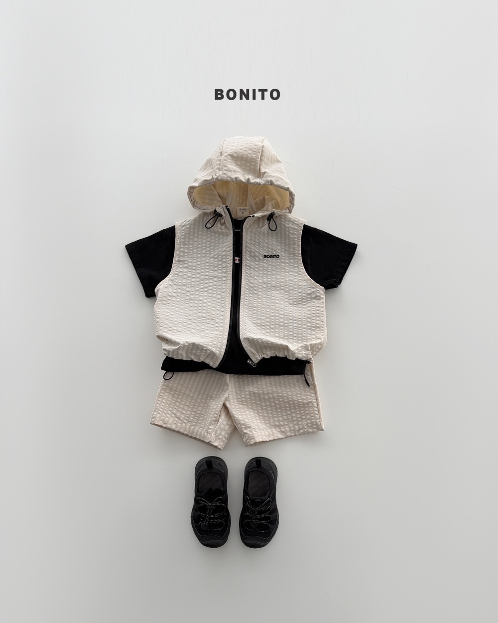 Bonito 連帽背心拉鍊套裝 / 2色
