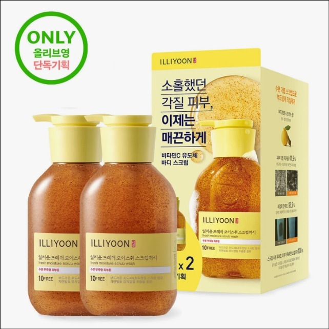 260424 Illiyoon 清爽保濕柚子2合1身體磨砂沐浴露400ml X 2支