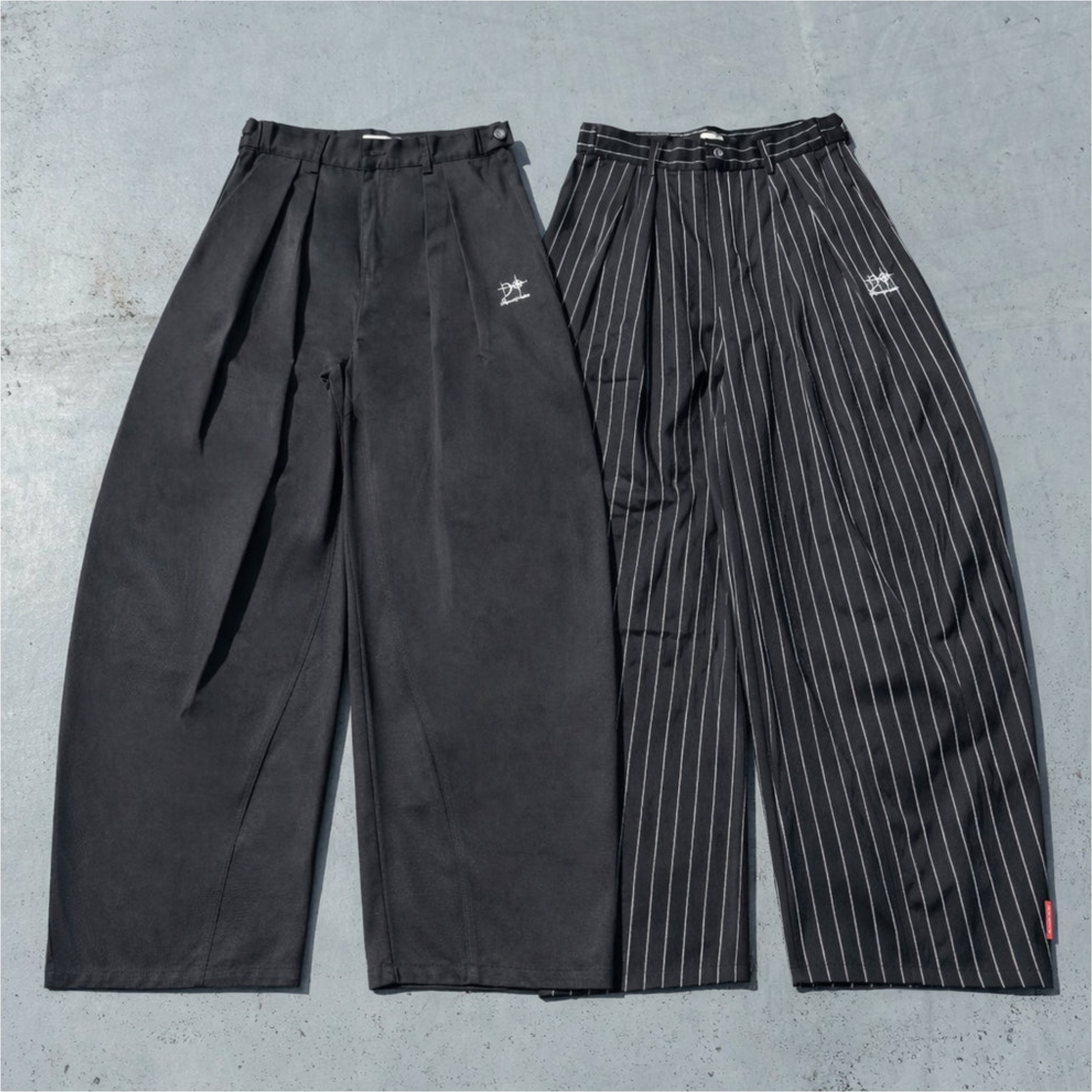 2026SS 9090 Wide Tuck Chino Pants 調整腰圍 條紋 長褲 工作褲 現貨 NN2229