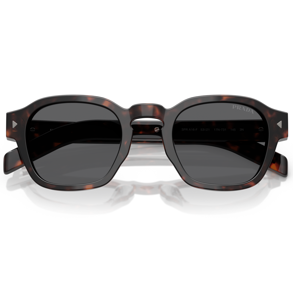 【PRADA】SPR A16SF 17N731-53mm 切角方框太陽眼鏡(玻璃鏡片)