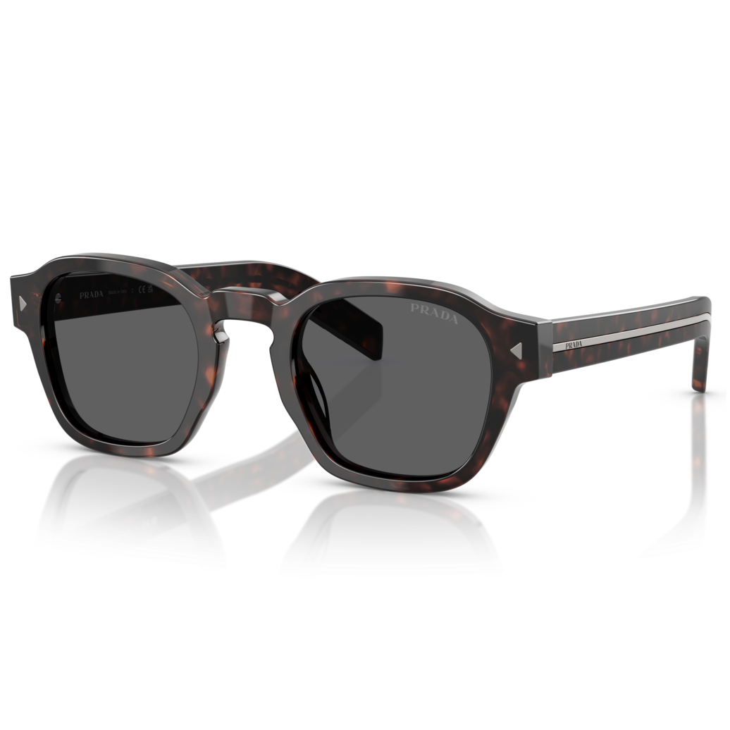 【PRADA】SPR A16SF 17N731-53mm 切角方框太陽眼鏡(玻璃鏡片)