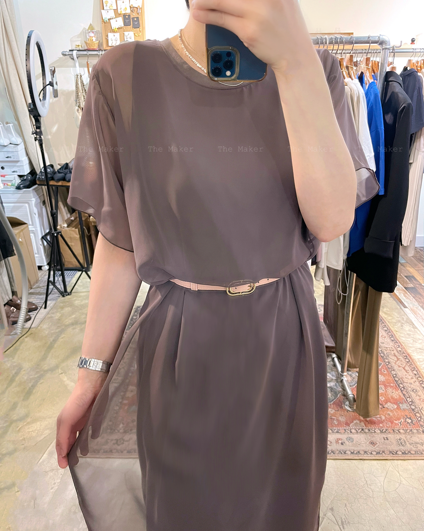 🕊️ 飄逸雪紡雙層連身裙 🕊️