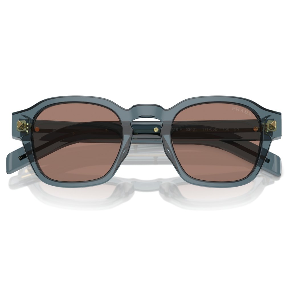 【PRADA】SPR A16SF 17T05D-53mm 切角方框太陽眼鏡(玻璃鏡片)