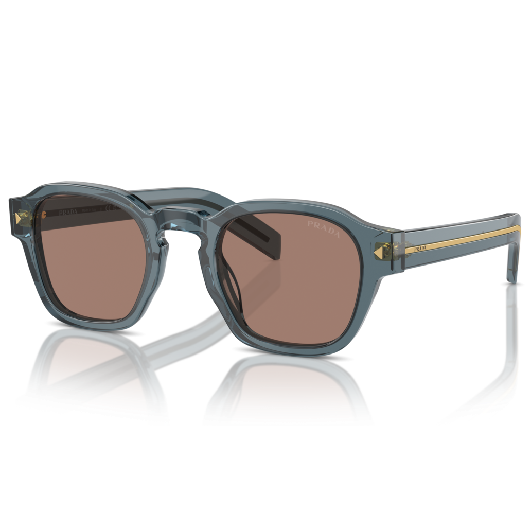 【PRADA】SPR A16SF 17T05D-53mm 切角方框太陽眼鏡(玻璃鏡片)