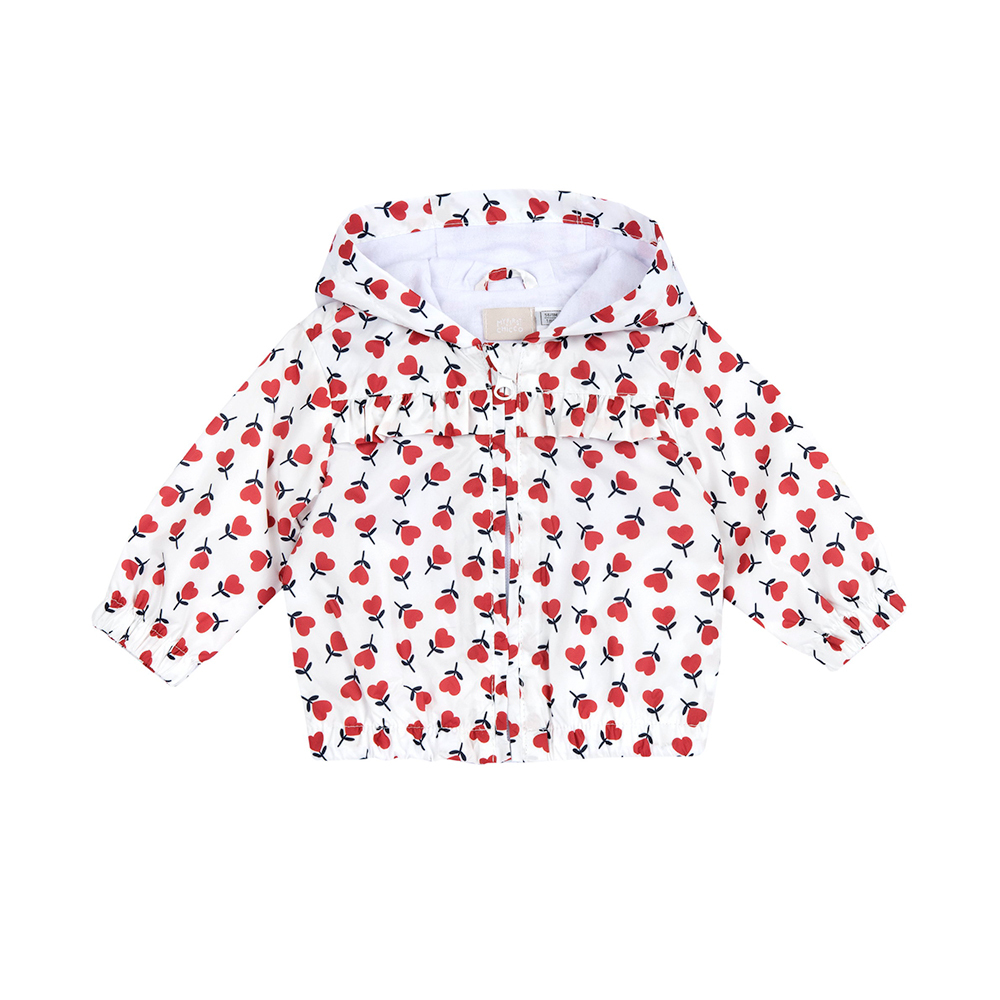 航海故事-滿版花朵帽防風外套 C