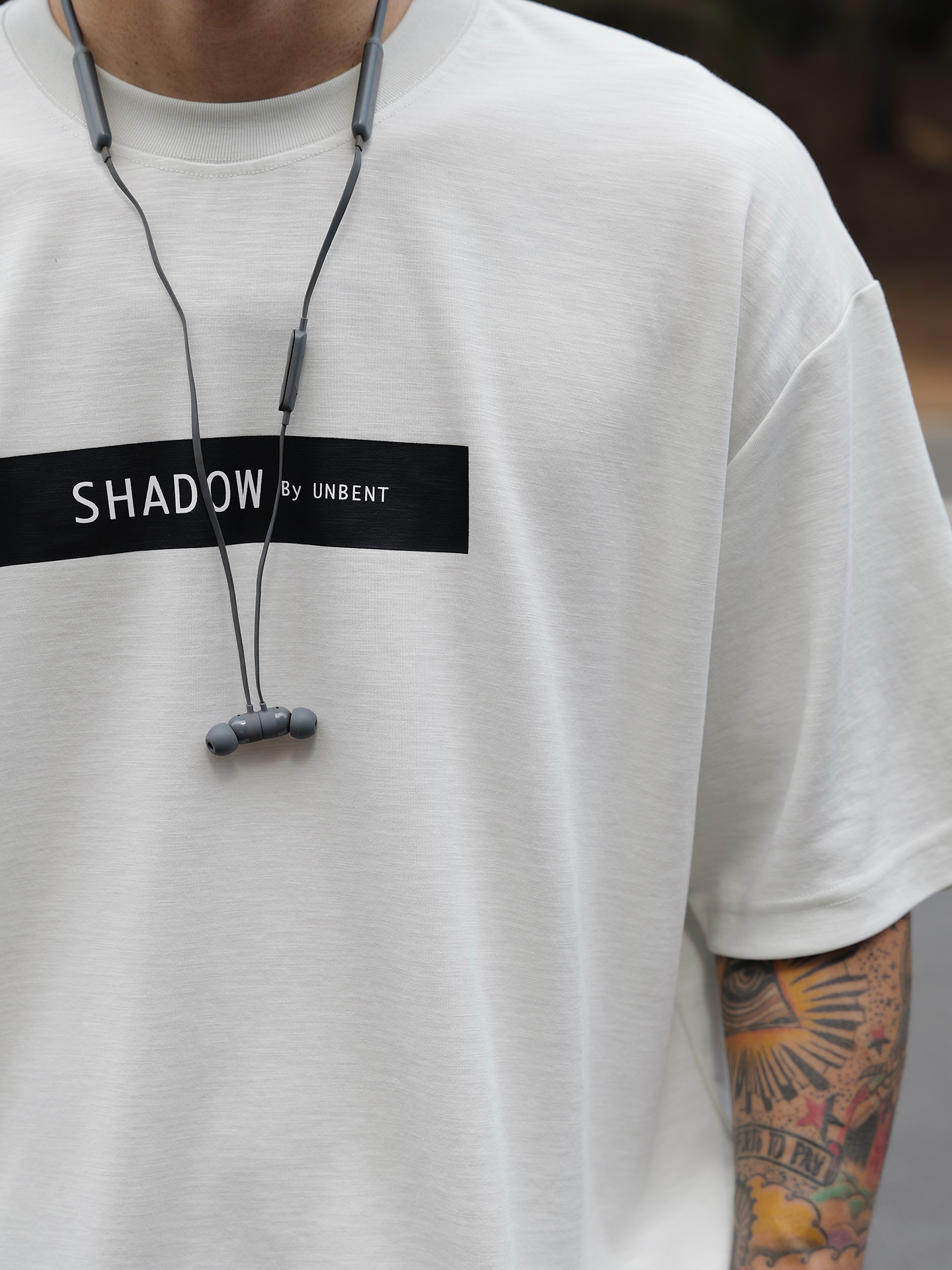Shadow by Unbent  竹節棉box logo印花短袖