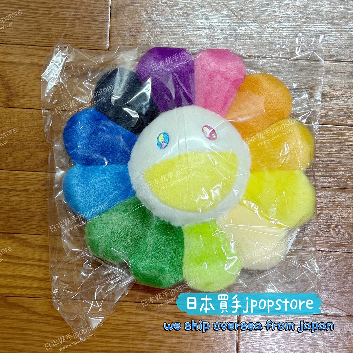 村上隆 花花cushion 30CM rainbow Color WHITE