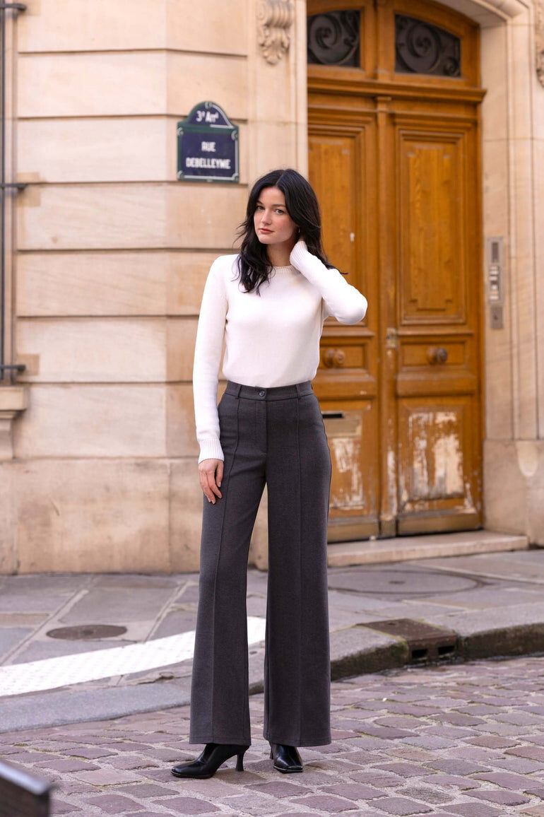 1GL0426-244 [GAALA] Nala Pants Grey Fishbone (EU)