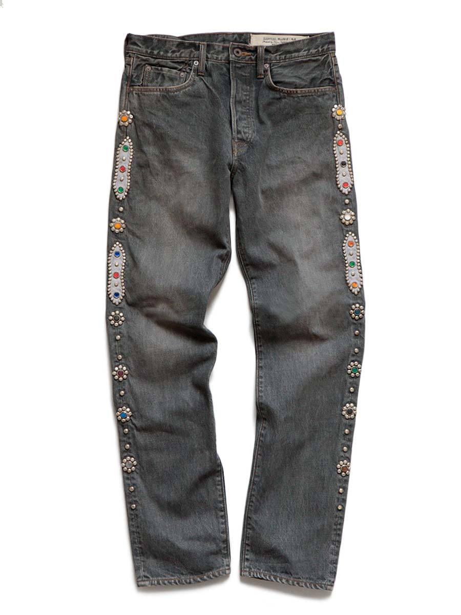 2026SS KAPITAL 14oz Black Denim 5P Monkey CISCO 牛仔褲 鉚釘 改造 現貨 EK-1243LPB