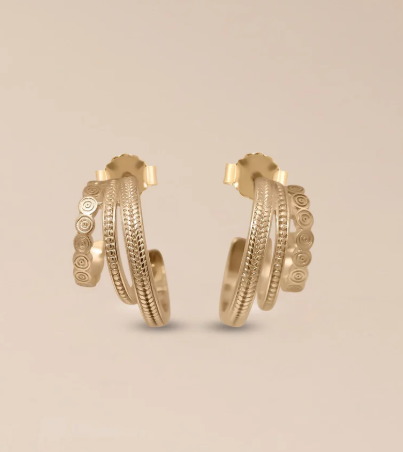 1WK0414-133 [WAEKURA] Earrings Islie Gold #WAEBOU13091000P (A-LX-E)