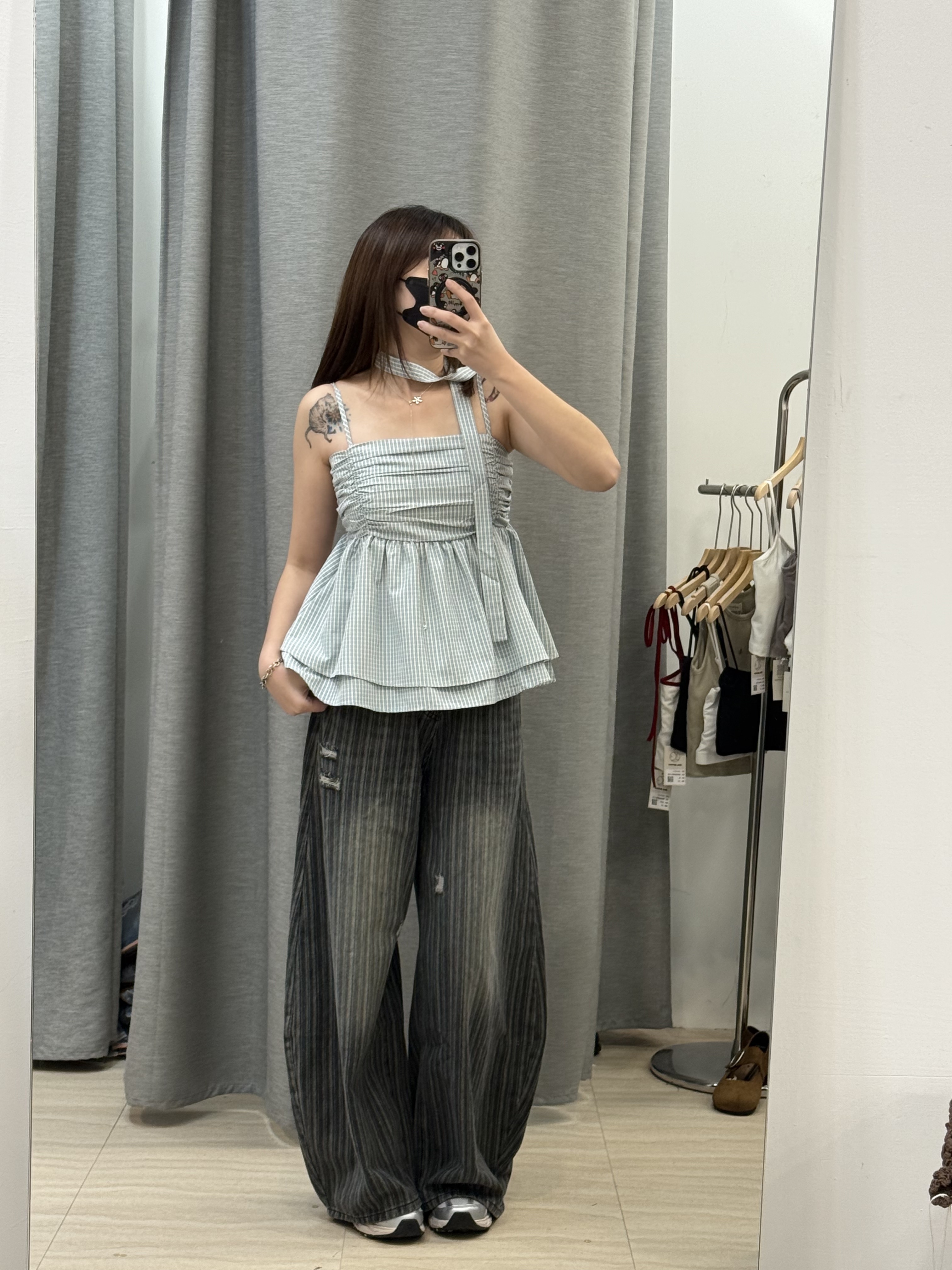 小花鬆緊圈吊帶背心