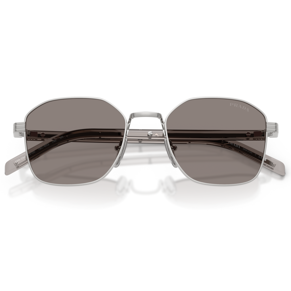 【PRADA】SPR C50S 1BC80Q-53mm 太陽眼鏡(銀色|深灰色)