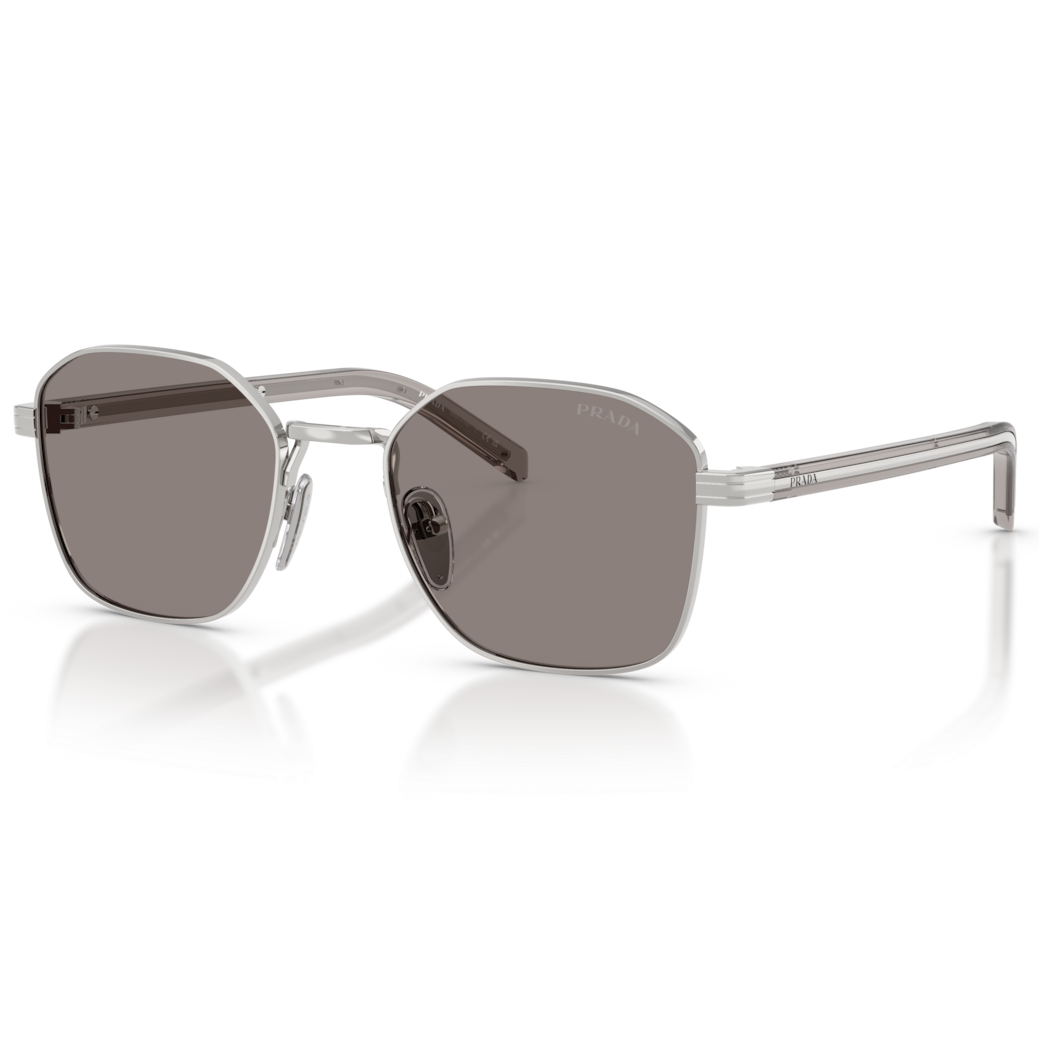 【PRADA】SPR C50S 1BC80Q-53mm 太陽眼鏡(銀色|深灰色)