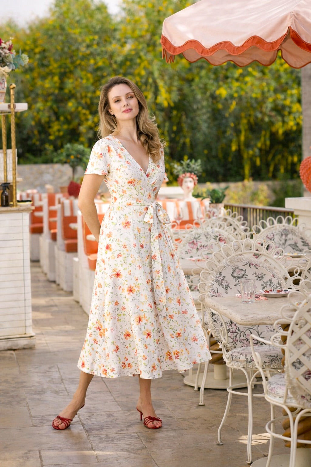 1GL0426-035 [GAALA] Arlette Wrap Dress Multifloral (EU)