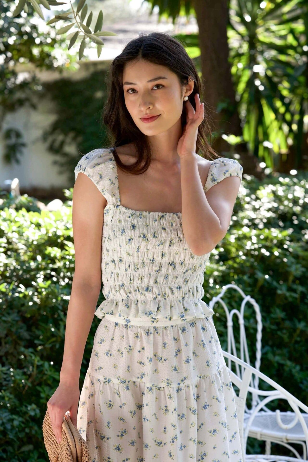 1GL0426-189 [GAALA] Lucy Two Piece (Top) White Floral (EU)