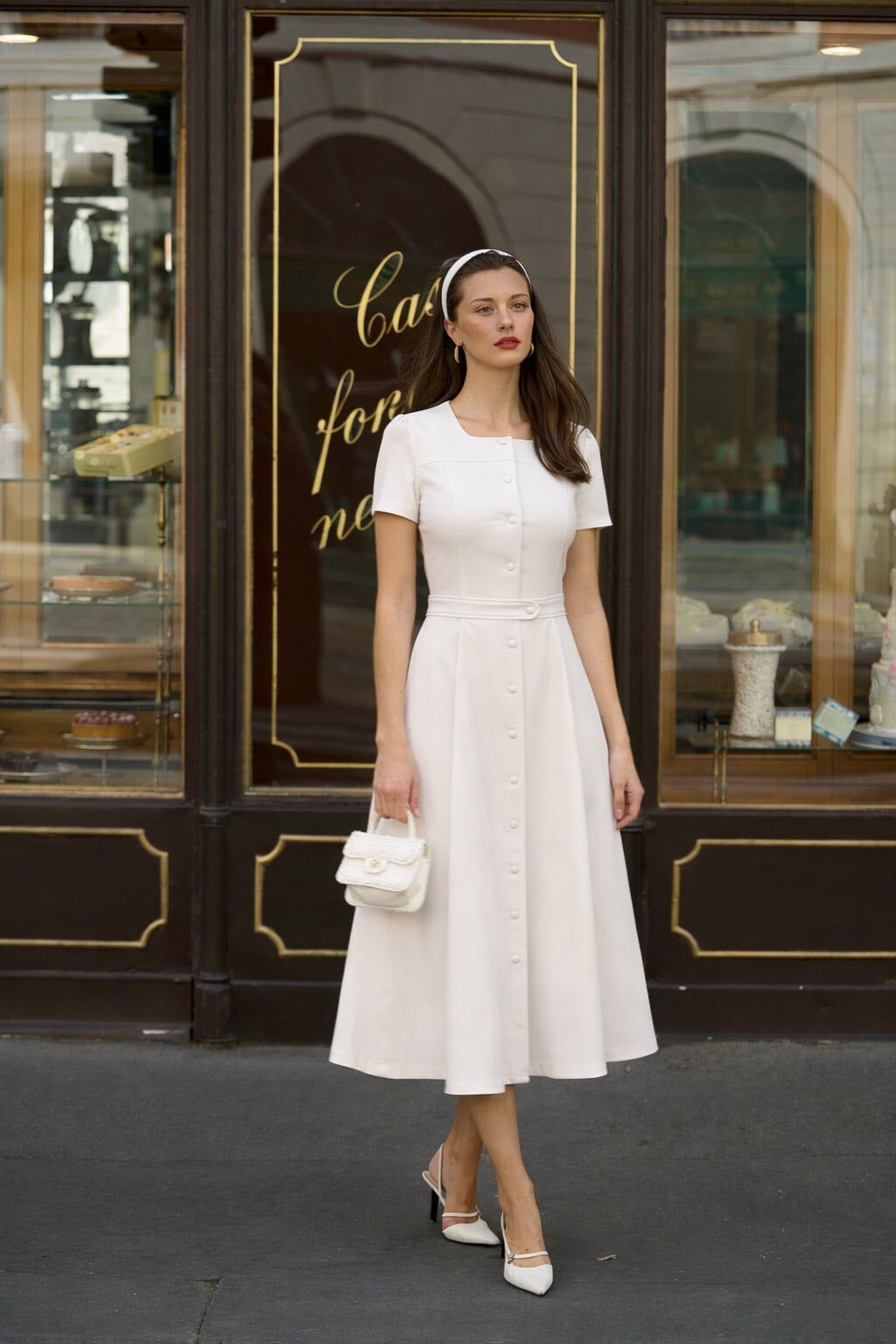 1GL0426-269 [GAALA] Rina Midi Dress White (EU)