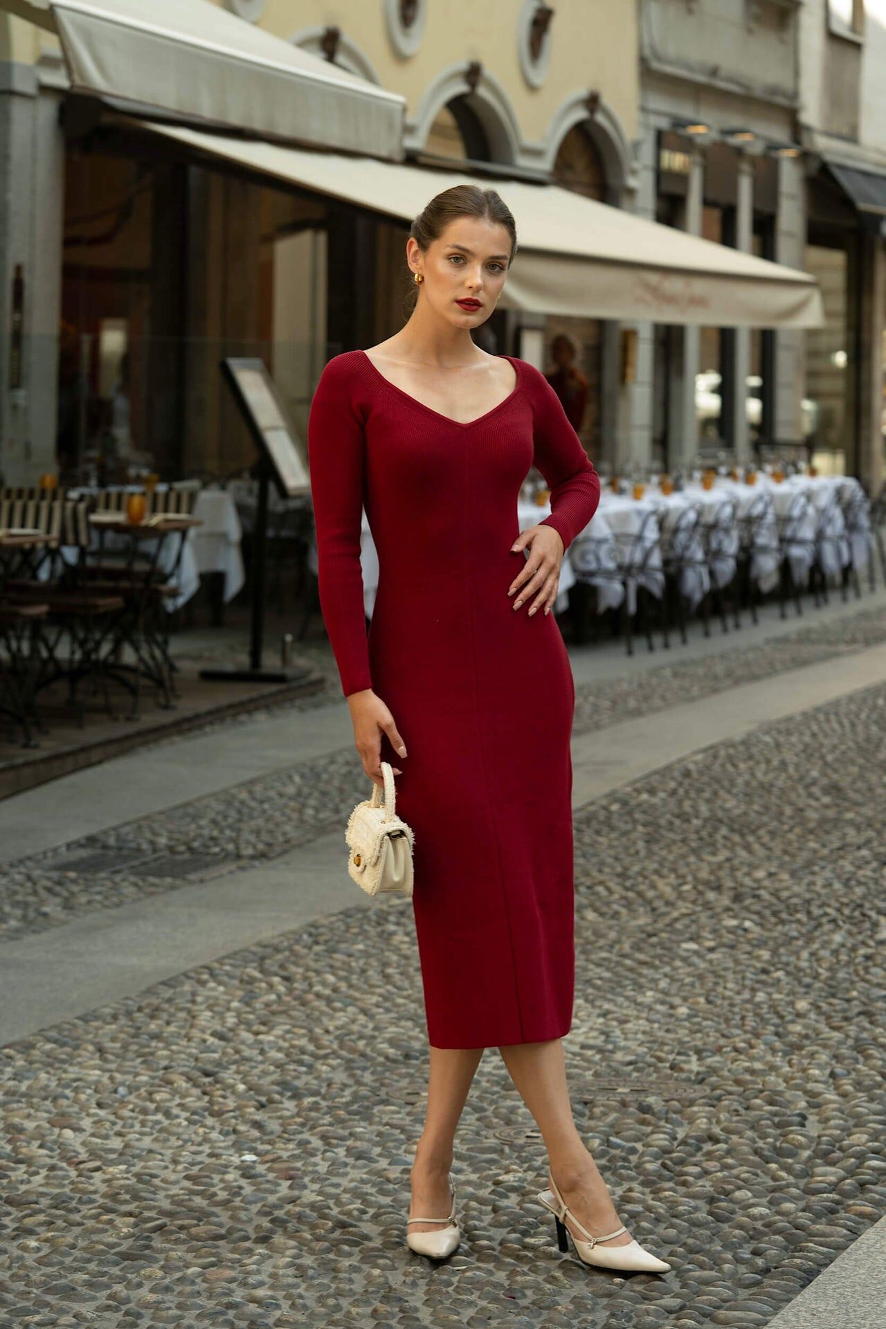 1GL0426-292 [GAALA] Vanessa Knit Dress Red (EU)