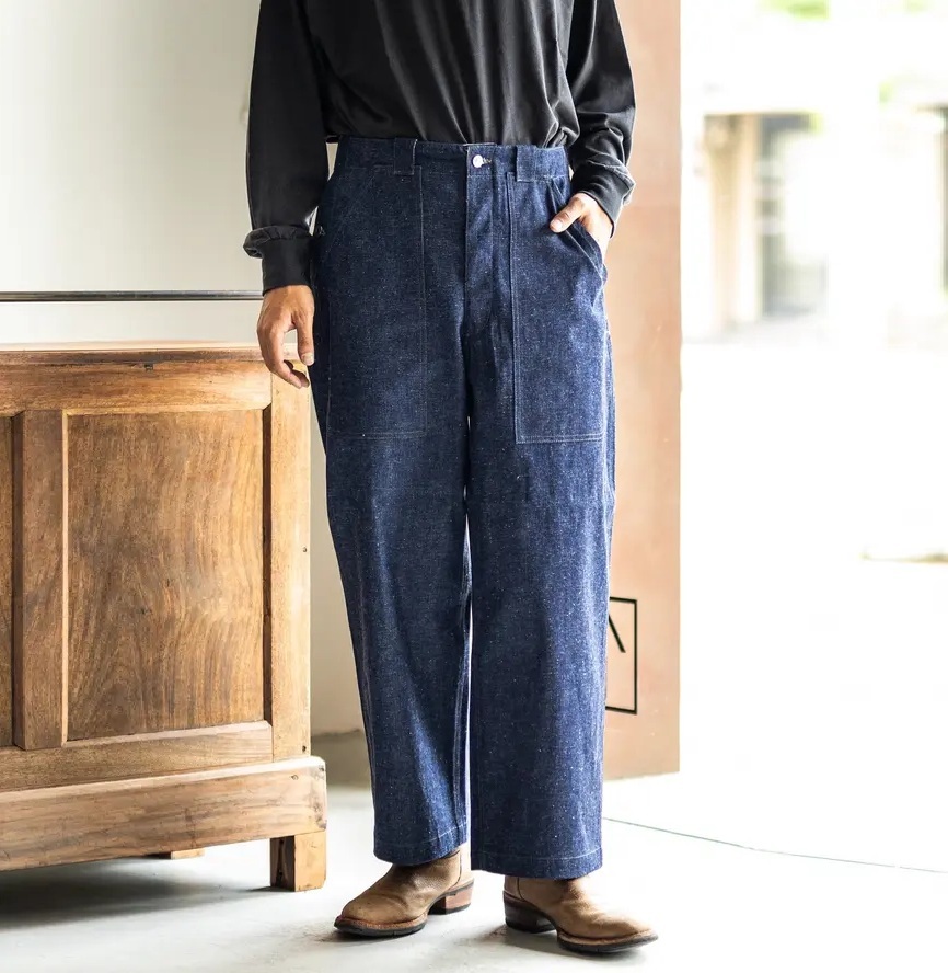 LAST PCS: A.PRESSE SWISS ARMY DENIM WORK TROUSERS - PRE ORDER ITEM (預訂中)