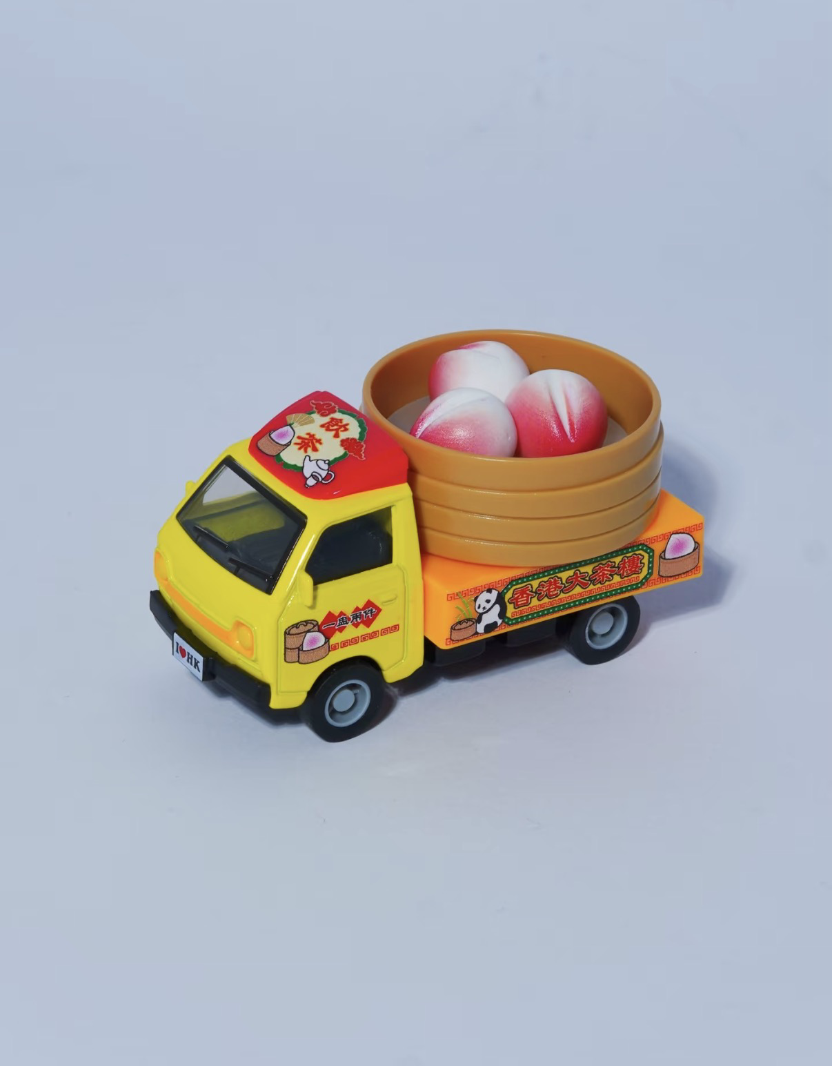香港合金車/迴力車 - 壽桃包 點心貨車 (蒸籠可分拆作磁石貼)