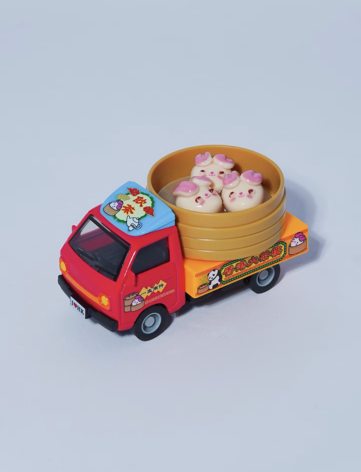 香港合金車/迴力車 - 兔仔包 點心貨車 (蒸籠可分拆作磁石貼)