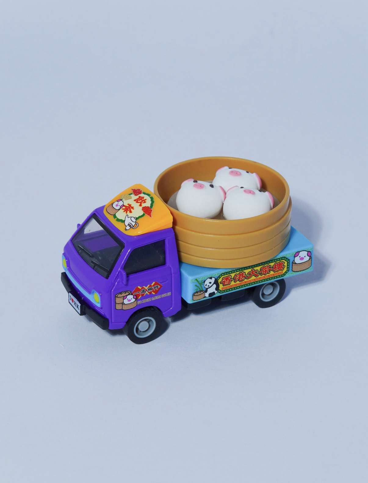 香港合金車/迴力車 - 豬仔包 點心貨車 (蒸籠可分拆作磁石貼)