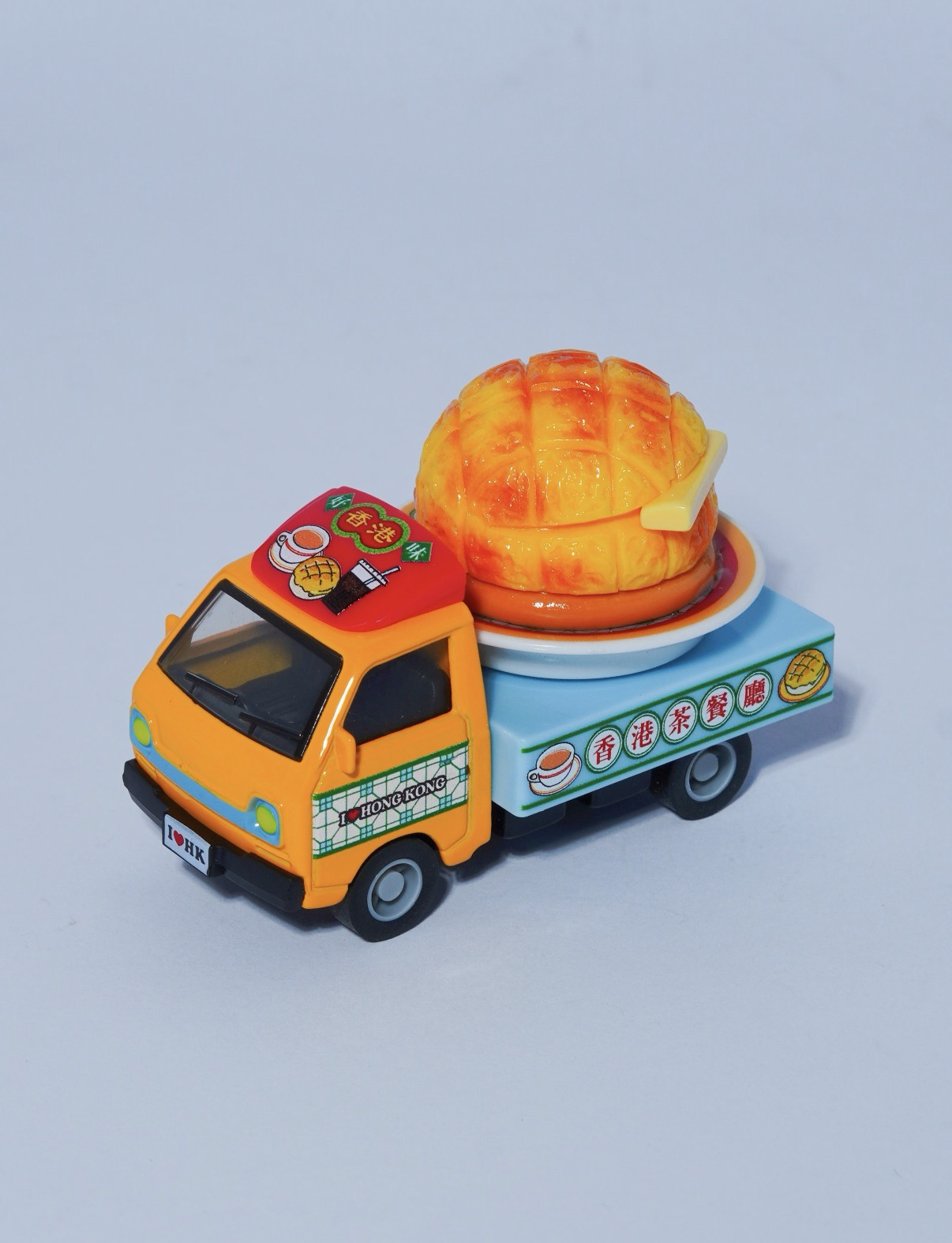 香港合金車/迴力車 - 菠蘿油 美食貨車 (碟子可分拆作磁石貼)