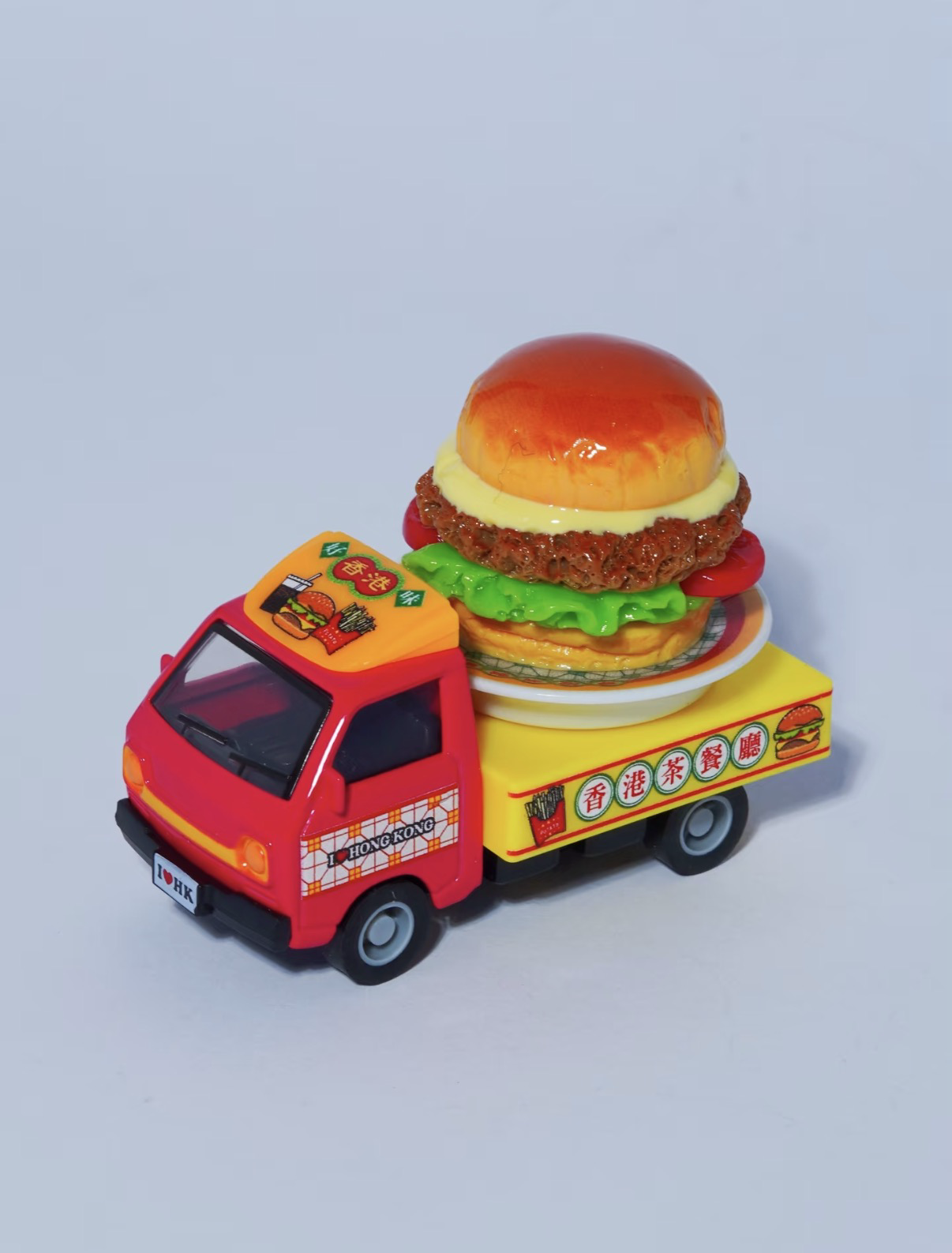 香港合金車/迴力車 - 漢堡包 美食貨車 (碟子可分拆作磁石貼)