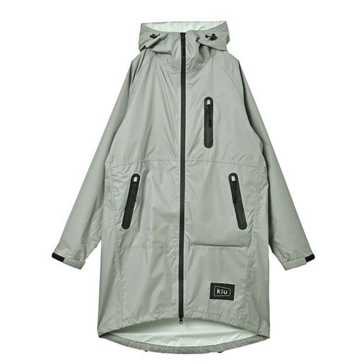 HKHG0424-035 Rain Zip-up日本防潑水拉鍊長外套 / 風褸_淺灰色 (K116-948-R) (A35)