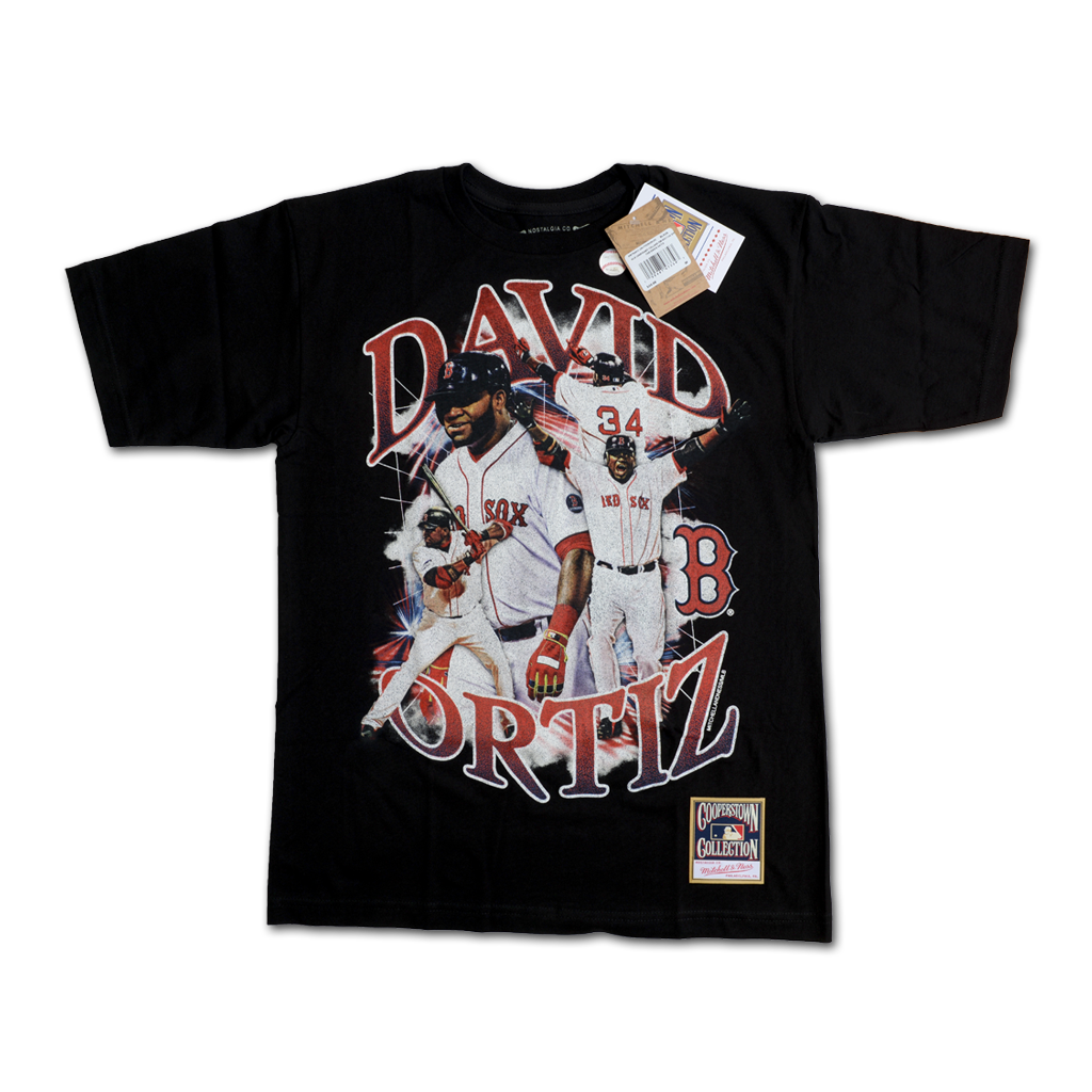 Mitchell & Ness 波士頓紅襪隊 David Ortiz Black Legendary Collage T-Shirt