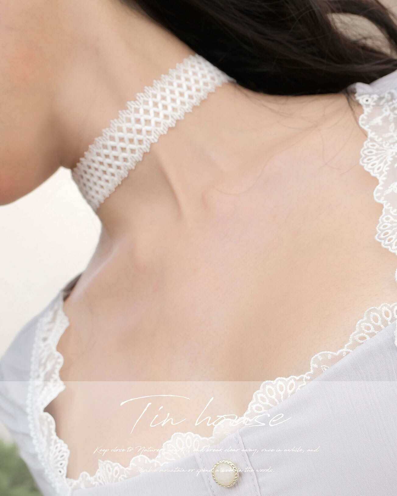 訂製-古典菱形交叉蕾絲頸鏈