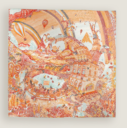 LYS01629 Hermes 100% silk 絲巾