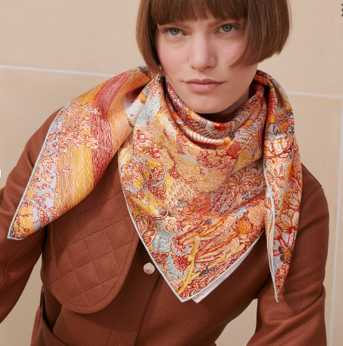 LYS01629 Hermes 100% silk 絲巾