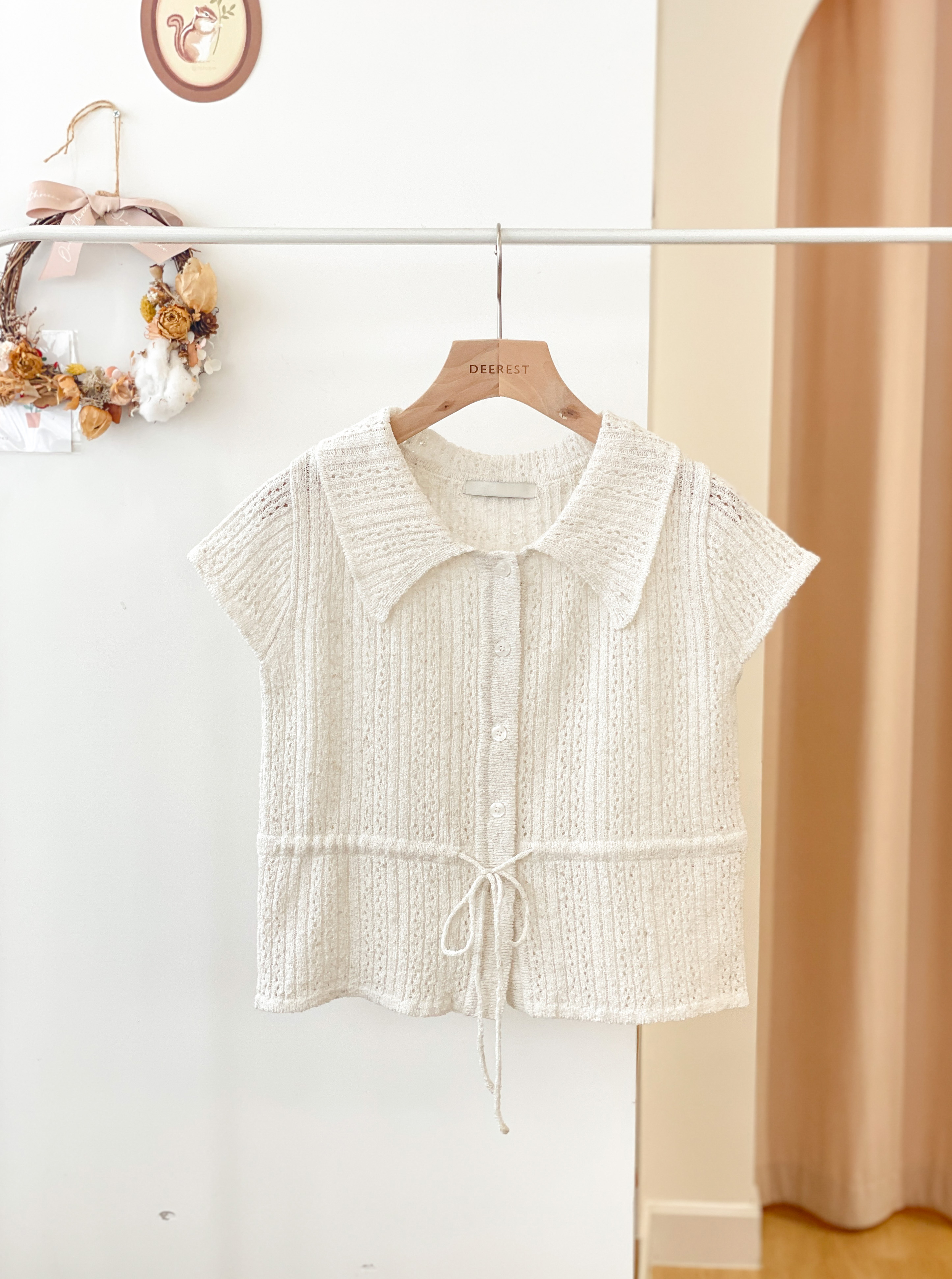 T1519 Odette Knitted Polo Top