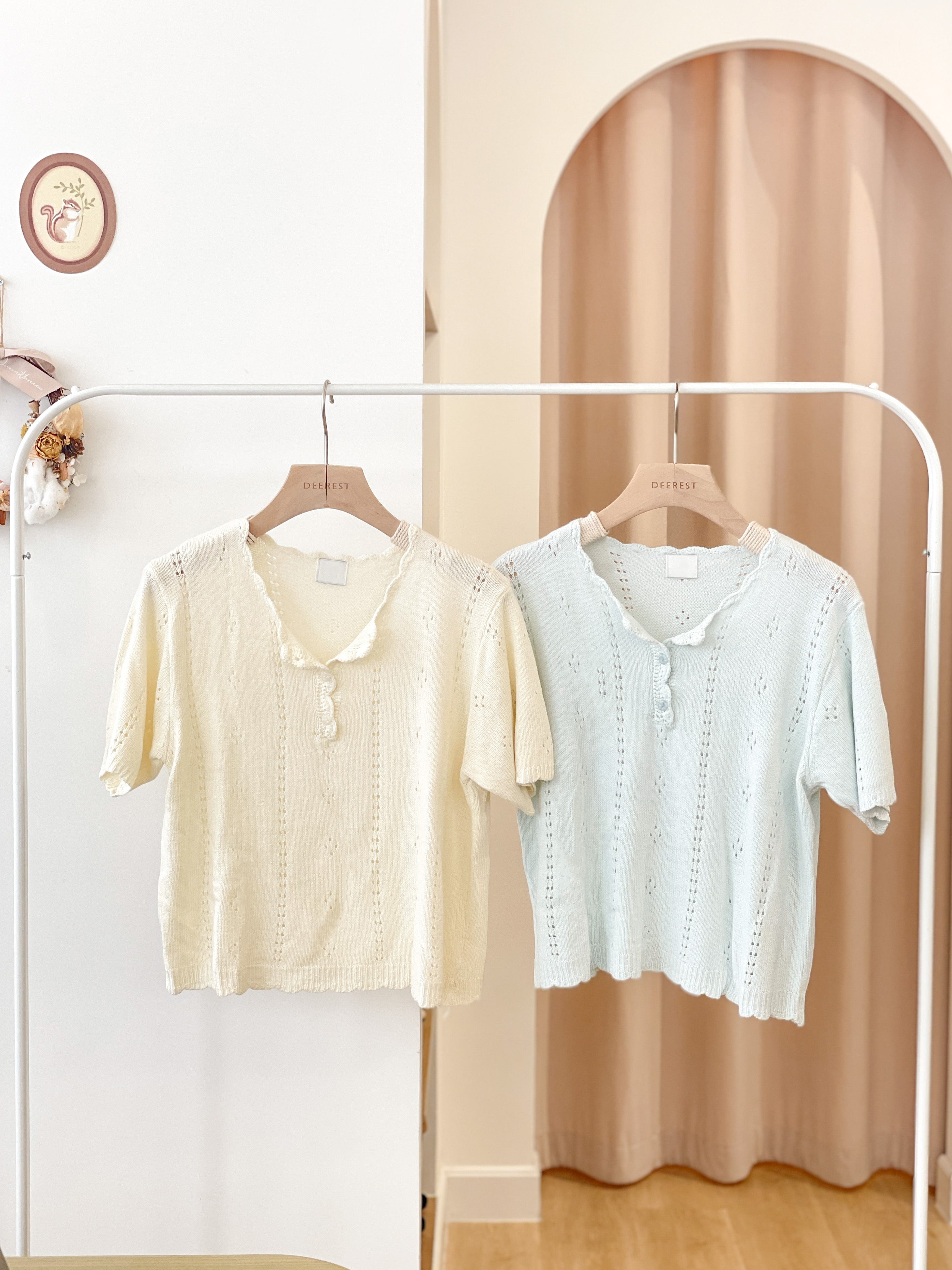 T1521 Mabel Pointelle Knit Top