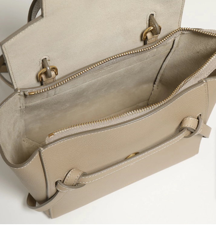 LYS01634 Celine Micro Belt 粒面牛皮革鯰魚包 -  杏色