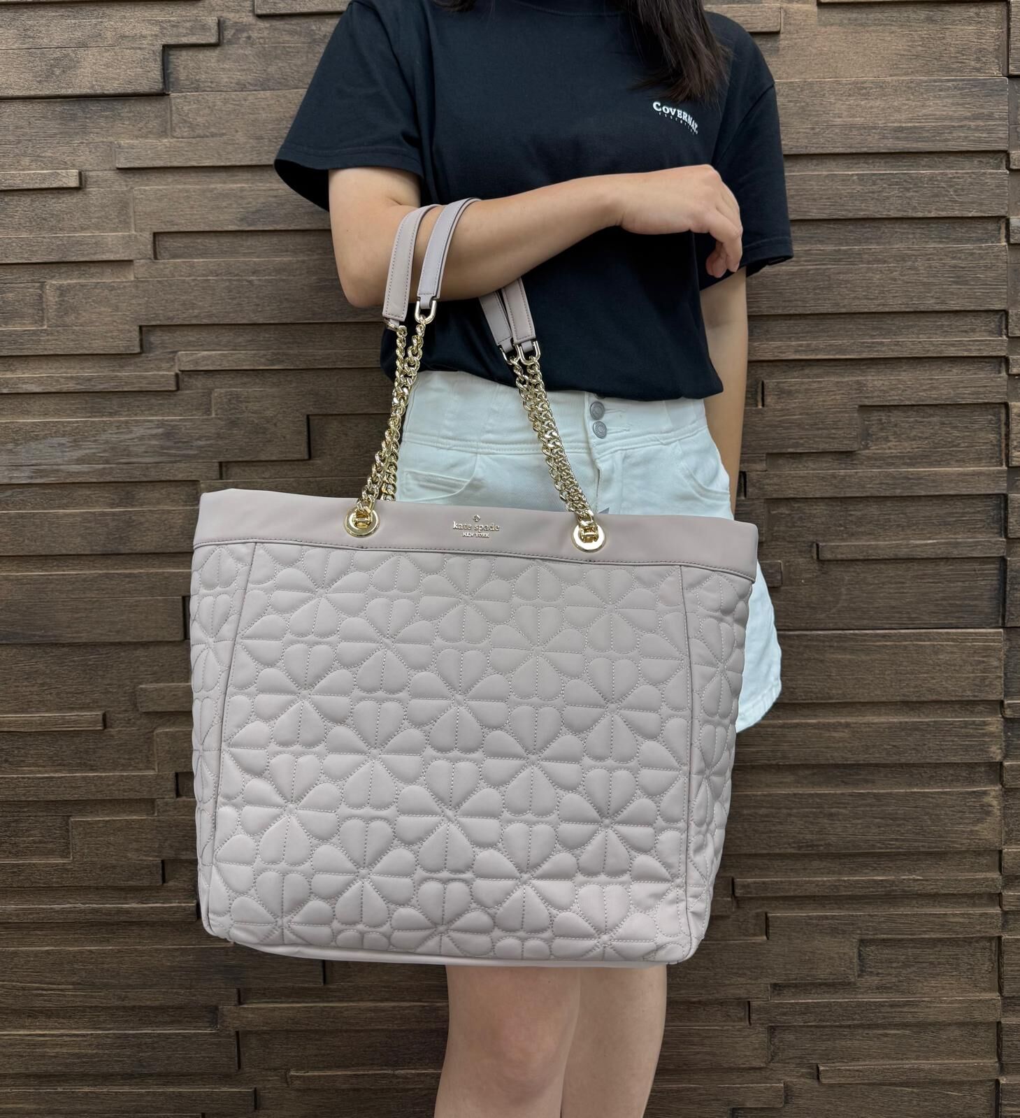 LYS01635 KATE SPADE 滿版四葉草大 Tote Bag