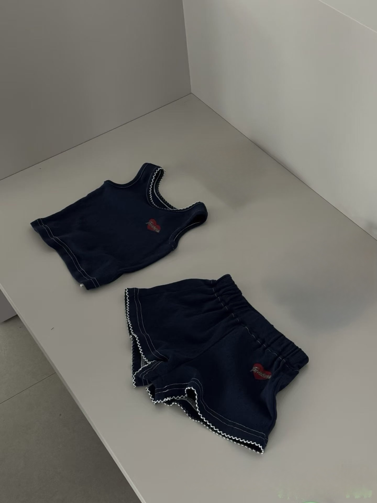 A04954愛心印花背心套裝