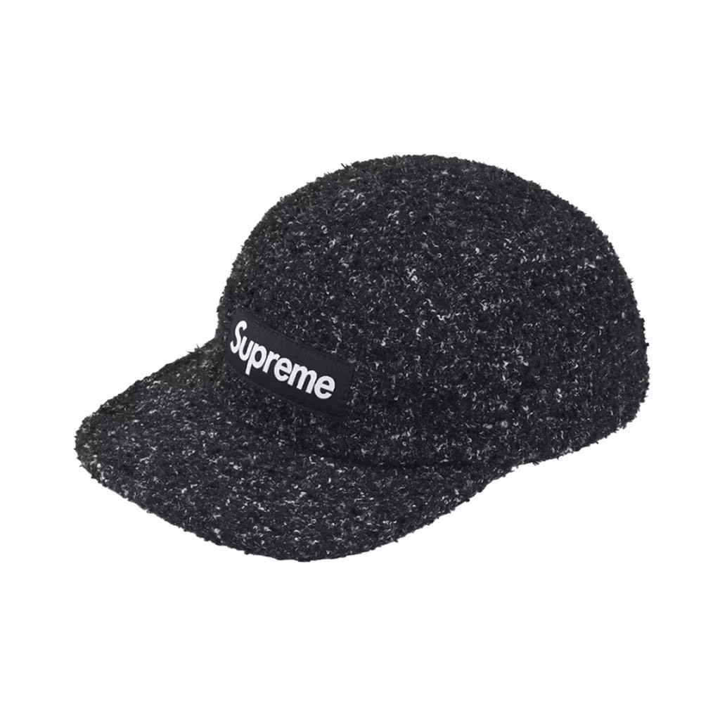 限量現貨 Supreme 26SS Bouclé Camp Cap 小香風