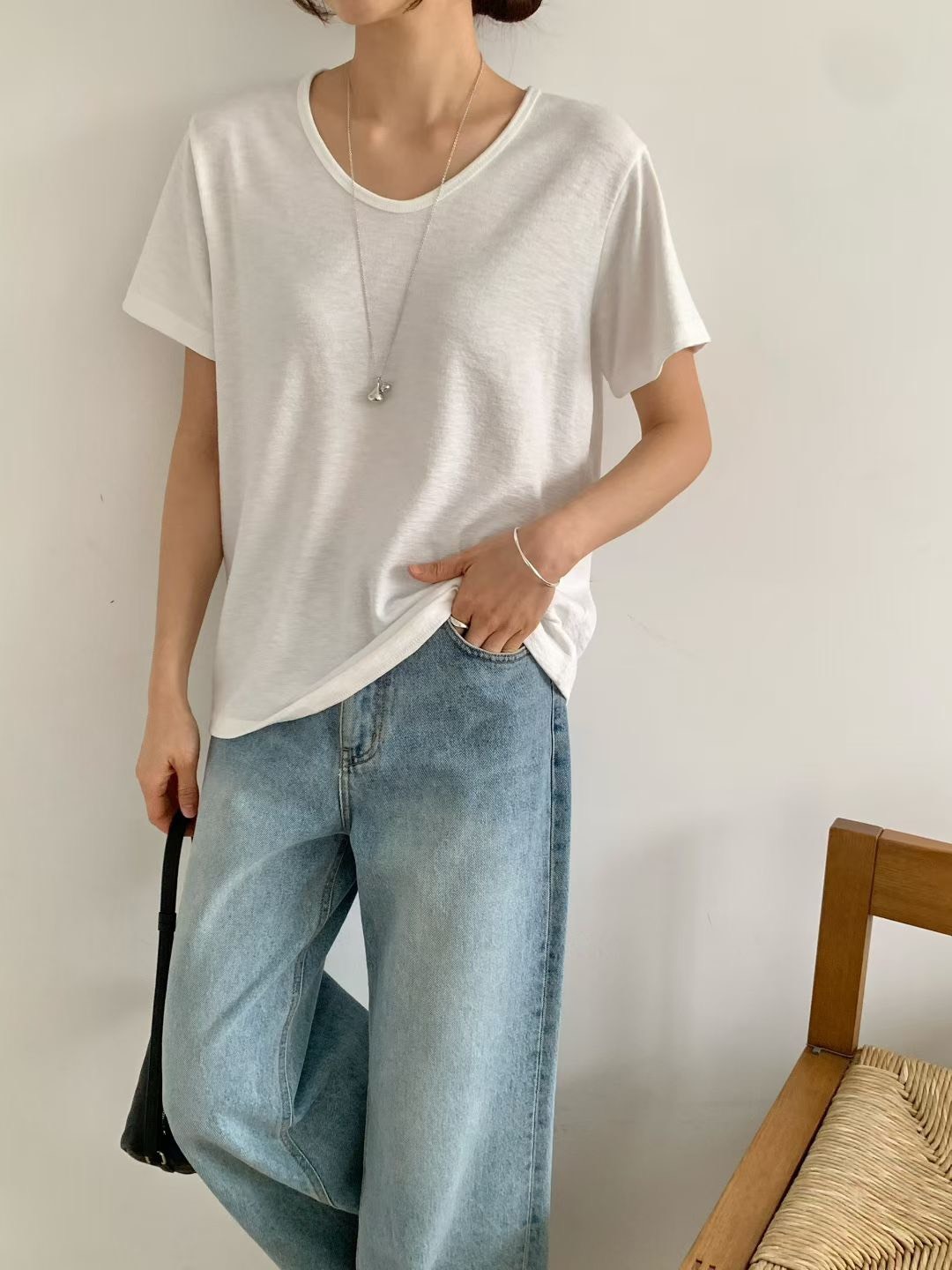 基本款棉素T