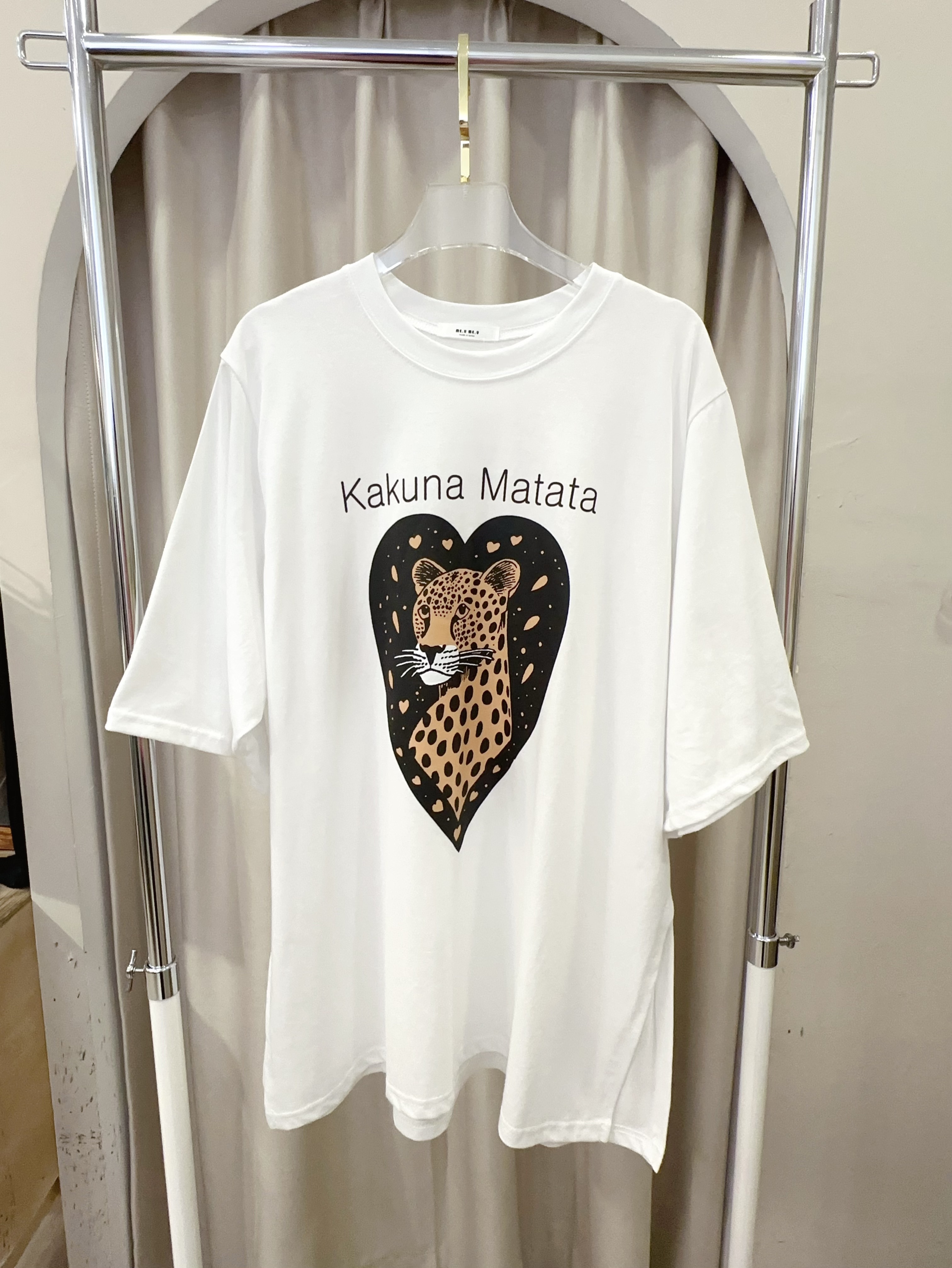 有精神開衩寬鬆豹子大ＴＥＥ