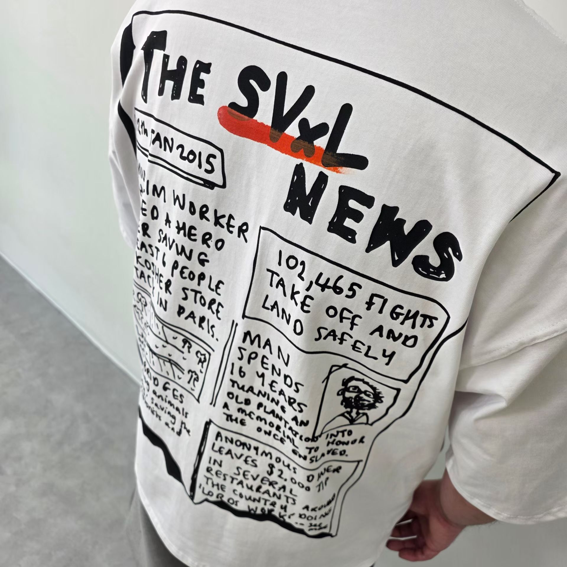 OverSize英文字短袖Tee SVXL-113T